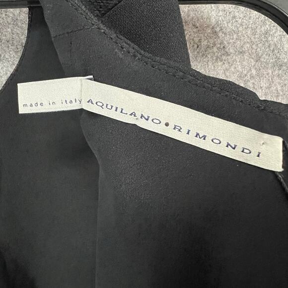 Aquilano Rimondi Sheath Dress 40 US S Black Floral Italy Romantic Euro Summer - Picture 14 of 16